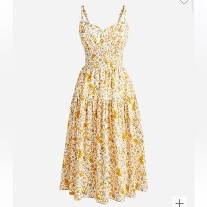 Smocked waist dress in yellow sunny blooms size 0.  Like new condition.